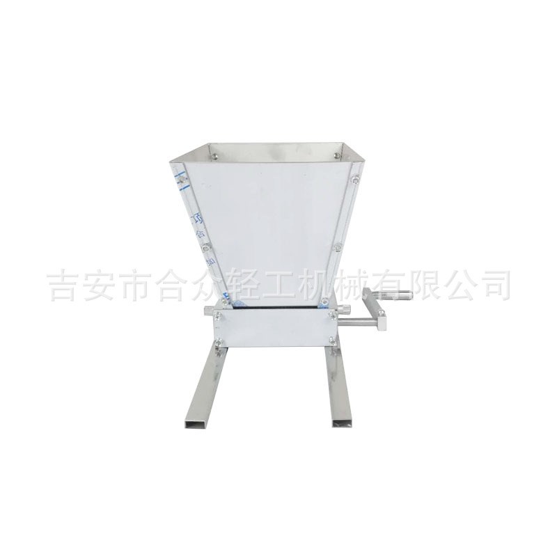 热销自酿设备家酿啤酒麦芽研磨机手摇对辊粉碎机电钻小型原料磨碎