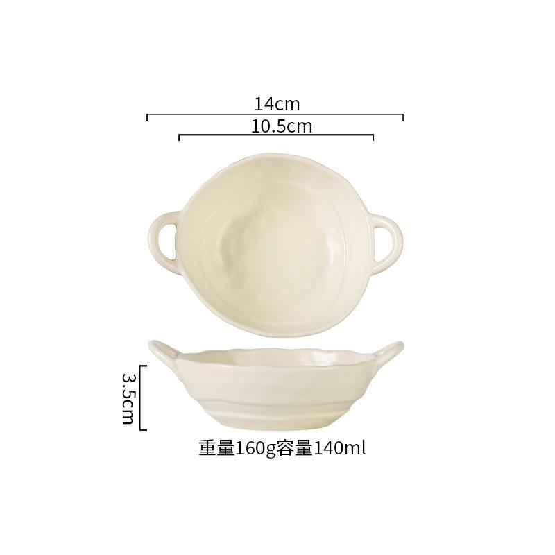 热销双耳空气炸锅专用的碗烤箱家用烤碗陶瓷焗饭烤盘蒸鸡蛋羹碗沙