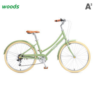 铝合金轻便超轻成人学生车青少年18 Woods小森林A2自行车女款 24寸