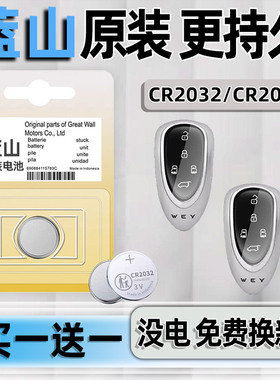 适用 魏派蓝山钥匙电池 魏派蓝山车钥匙电池 DHT PHEV汽车遥控钥匙电池 遥控器纽扣电磁子CR2032要是原装3V