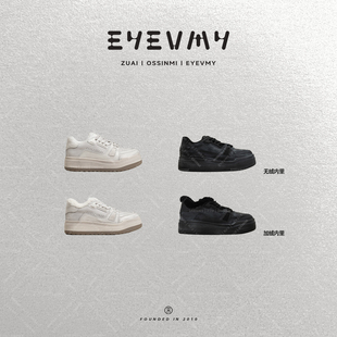 板鞋 L家做旧牛皮羊皮里厚底休闲鞋 ST51WK066 脏脏鞋