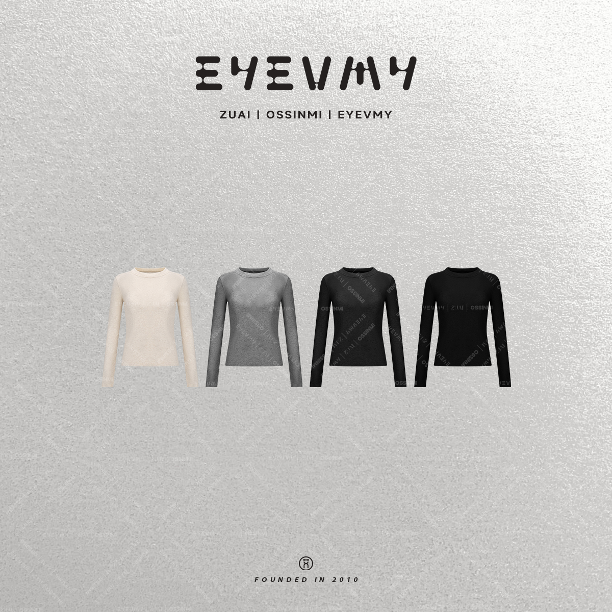 【奶皮子】水磨羊绒衫圆领高弹高支纯色打底衫WT53FYQ260