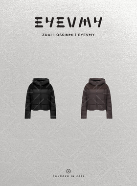 【排骨羽绒】90白鸭绒短款连帽绒布拼接羽绒服外套WT54OWK014