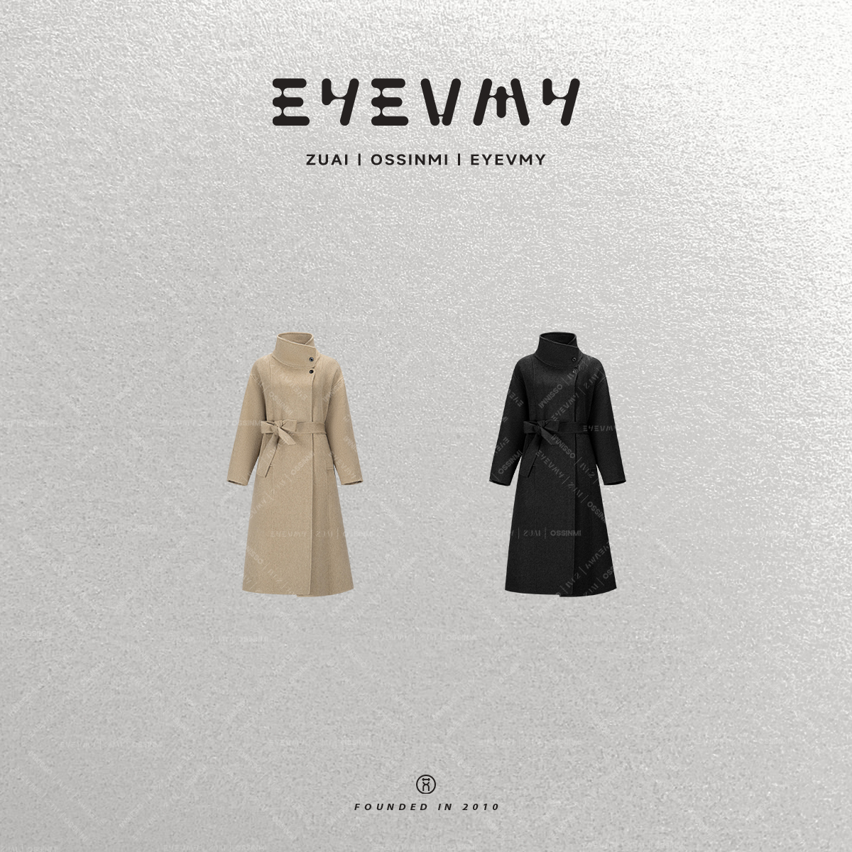 【立裁大衣】高支山羊绒绵羊毛立领长外套双面呢WT54LSY026