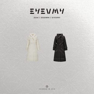 风衣羽绒服外套WT54OSY070 韩系90鹅绒收腰长款 欧尼专属