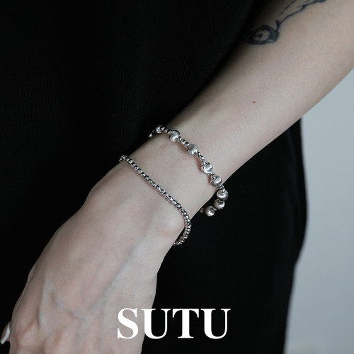 sutu女纯银小众精致猫眼手链
