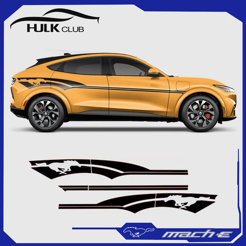 适用于福特电马mustang mach-E野马个性改装全车贴膜拉花赛车贴纸