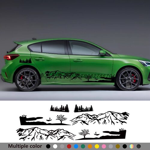 大型山体汽车贴纸 改装车身贴房车露营车拖车SUV 4x4越野装饰拉花