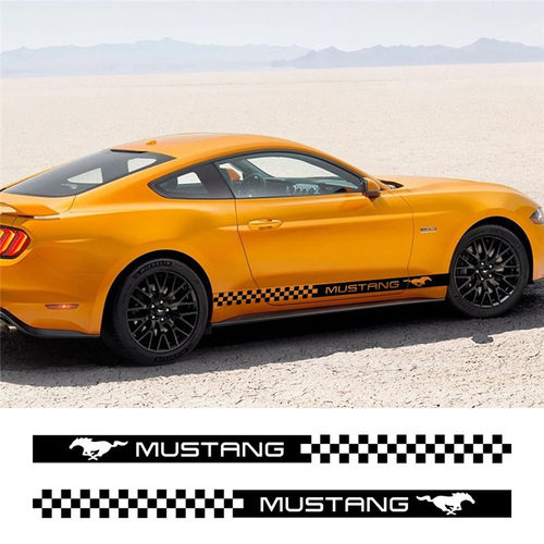 适用于福特野马mustang车身贴纸侧裙车贴拉花改装个性贴画