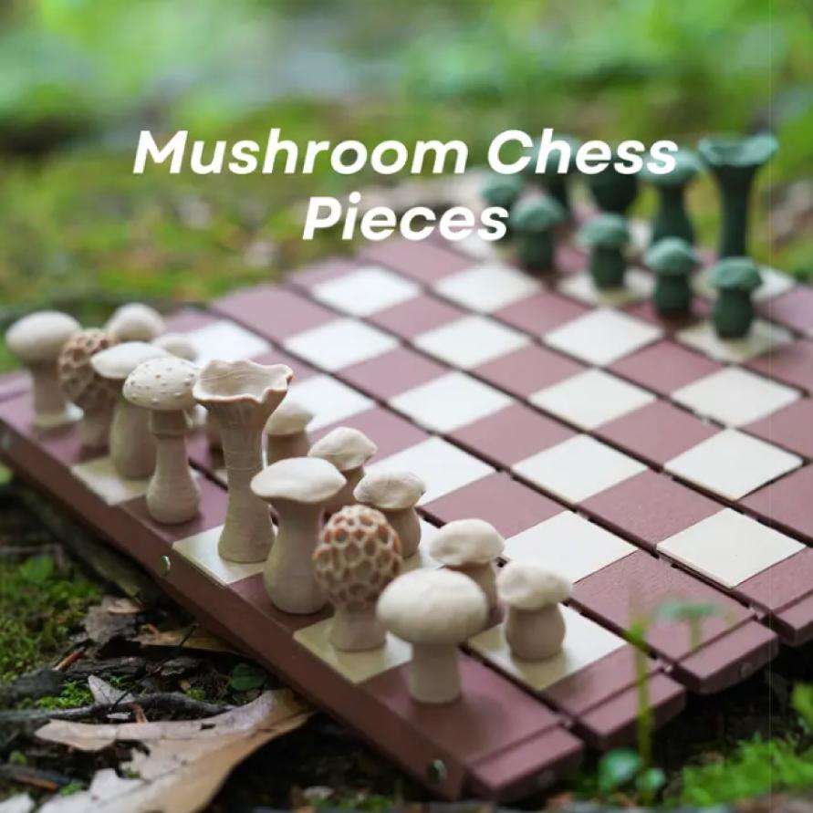 Roll-Up Forest Chess Set - Log  卷起式森林象棋套装3d打印爆款
