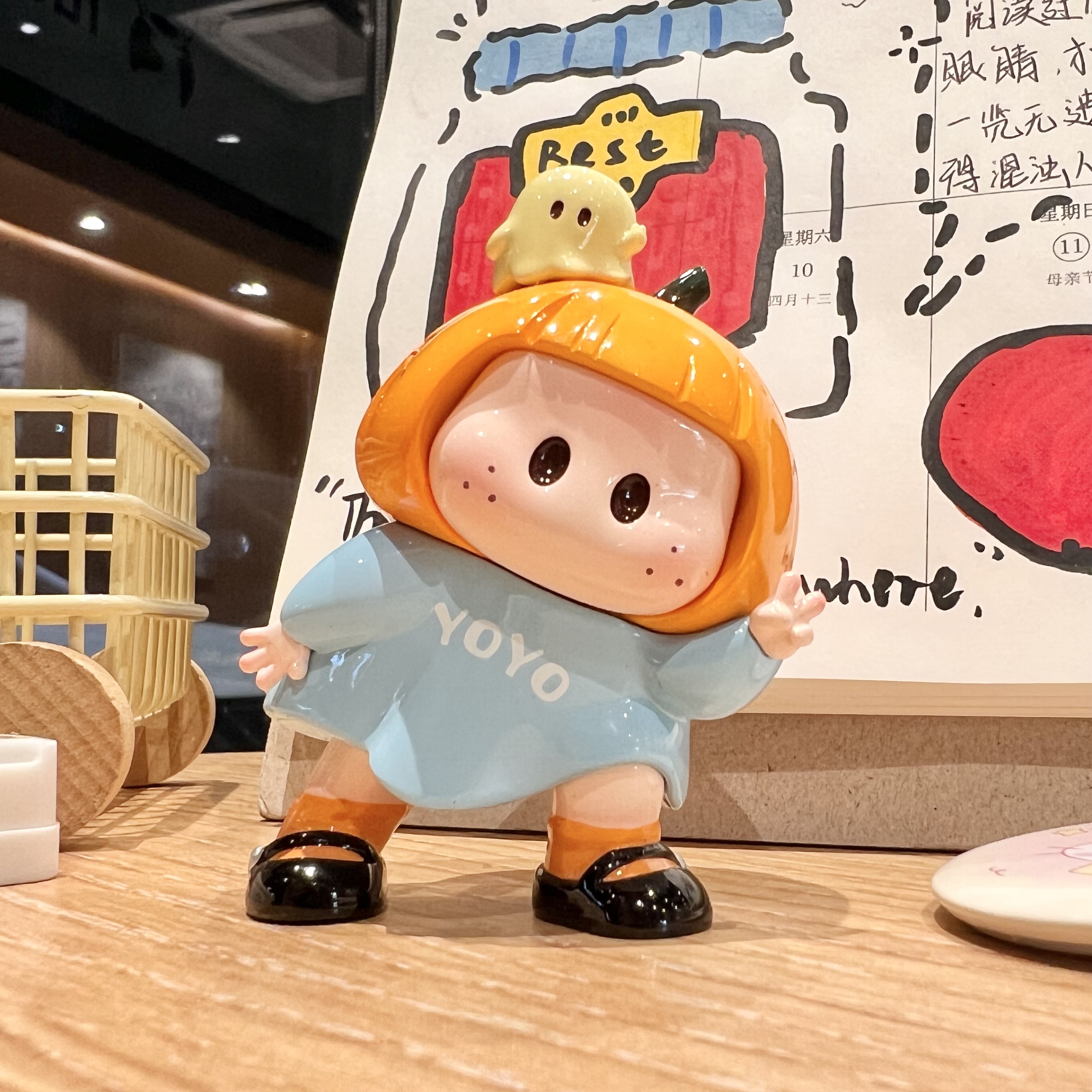 新款yoyo右右酱歪头系列摆件可爱治愈系手办收藏桌面装饰送友礼物