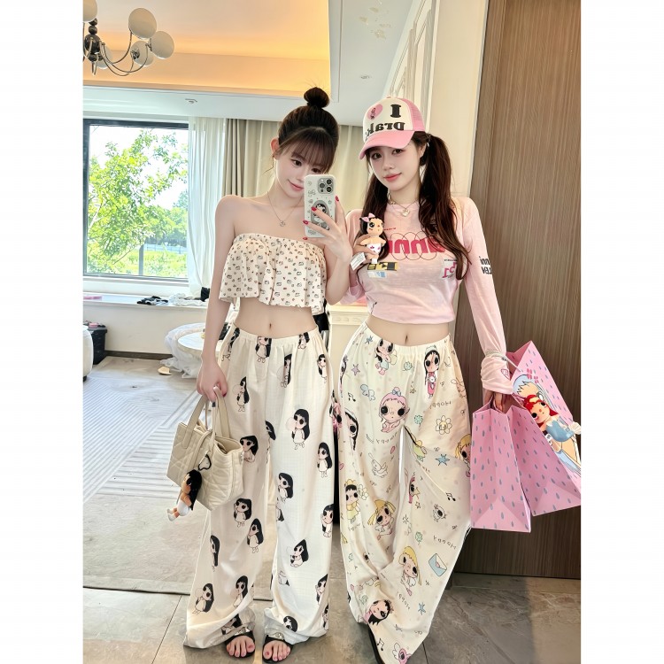 遛弯裤小玉裤子夏季轻薄可外穿休闲裤女薄款慵懒风宽松凉凉裤长裤