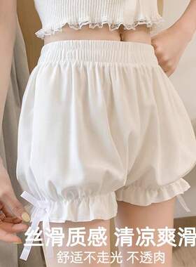 灯笼裤安全裤女防走光白色jk花苞内搭裤夏季薄款可爱lolita灯笼裤