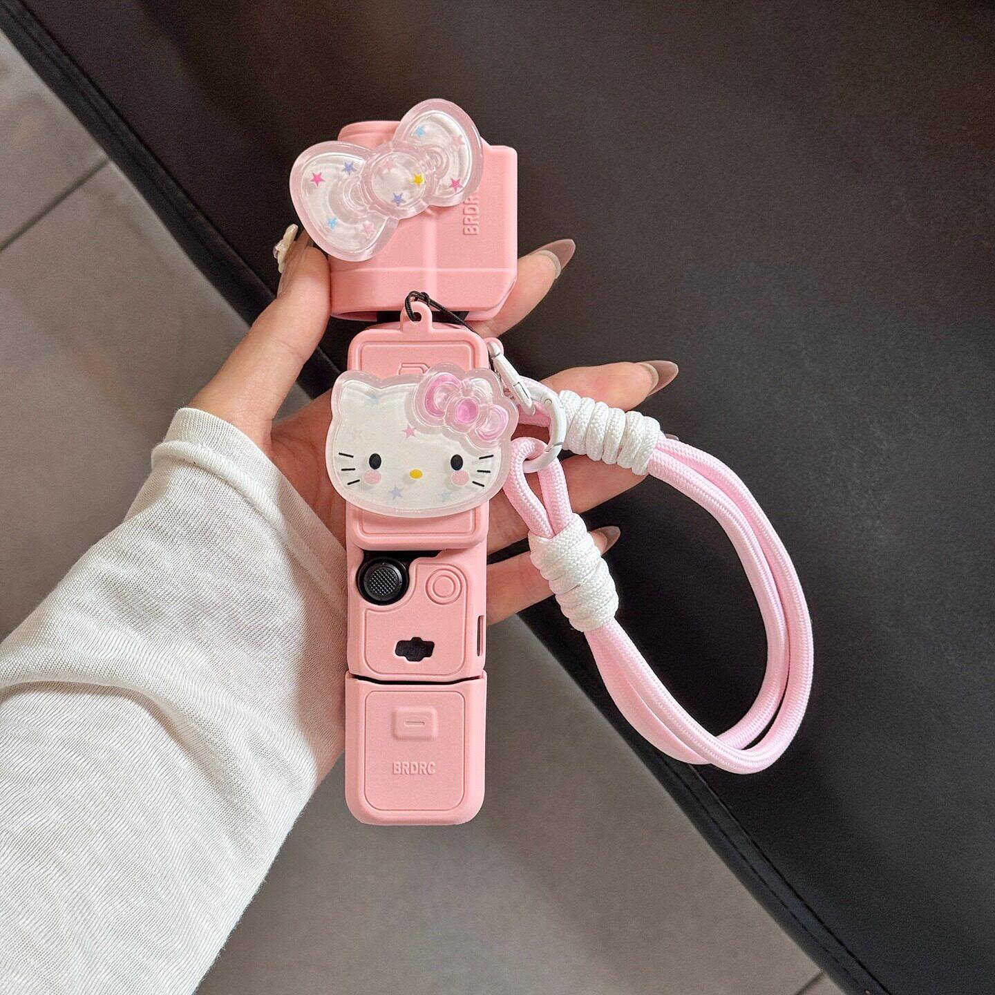 适用于大疆Pocket3保护壳套相机挂绳收纳散热硅胶云台凯蒂猫kitty