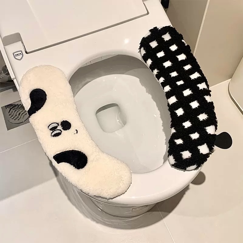 日式小狗马桶垫四季通用马桶坐垫冬季加厚毛绒马桶套垫圈防冻垫子