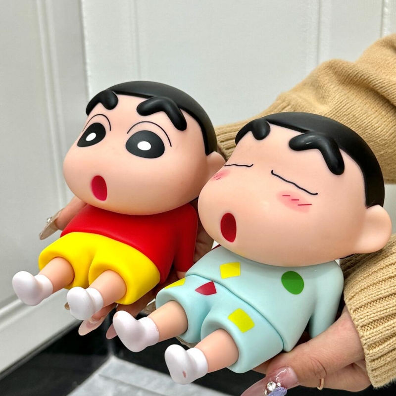 蜡笔小新手机支架懒人手机座手办模型可爱桌面摆件公仔潮玩礼物