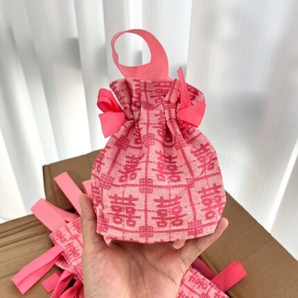 喜糖袋盒子空盒结婚装糖果礼盒袋子囍专用包装自封订婚伴手礼2024