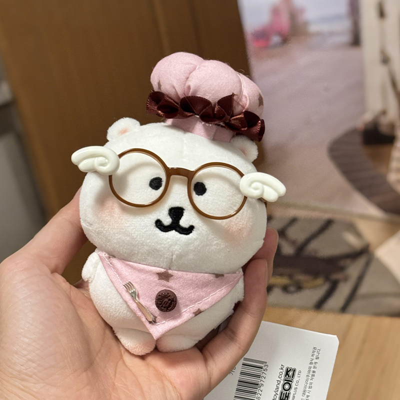 自嘲熊娃衣10cm甜品师套装帽子围兜口水巾13厘米棉花娃娃公仔衣服