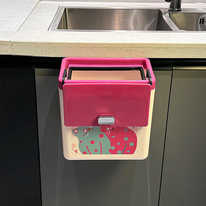 厨房垃圾桶挂式卫生间垃圾桶壁挂式免打孔多功能收纳塑料袋支架