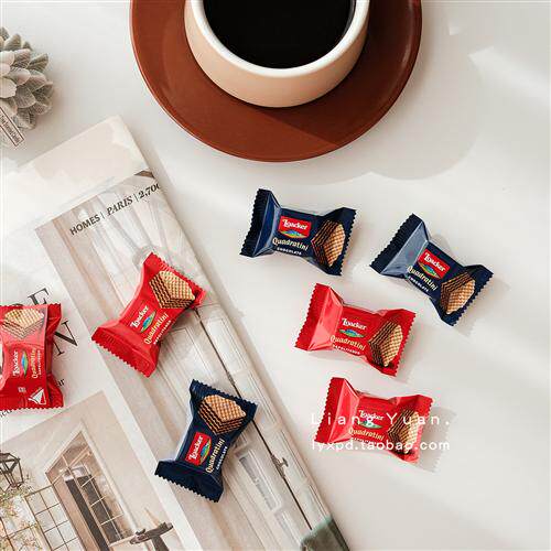 结婚喜糖正品意大利Loacker莱家威化饼干榛子味点心休闲零食散装