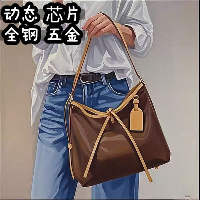 新款老花女包法棍包ivy发财桶carryall小号牛角包手提单肩斜跨包