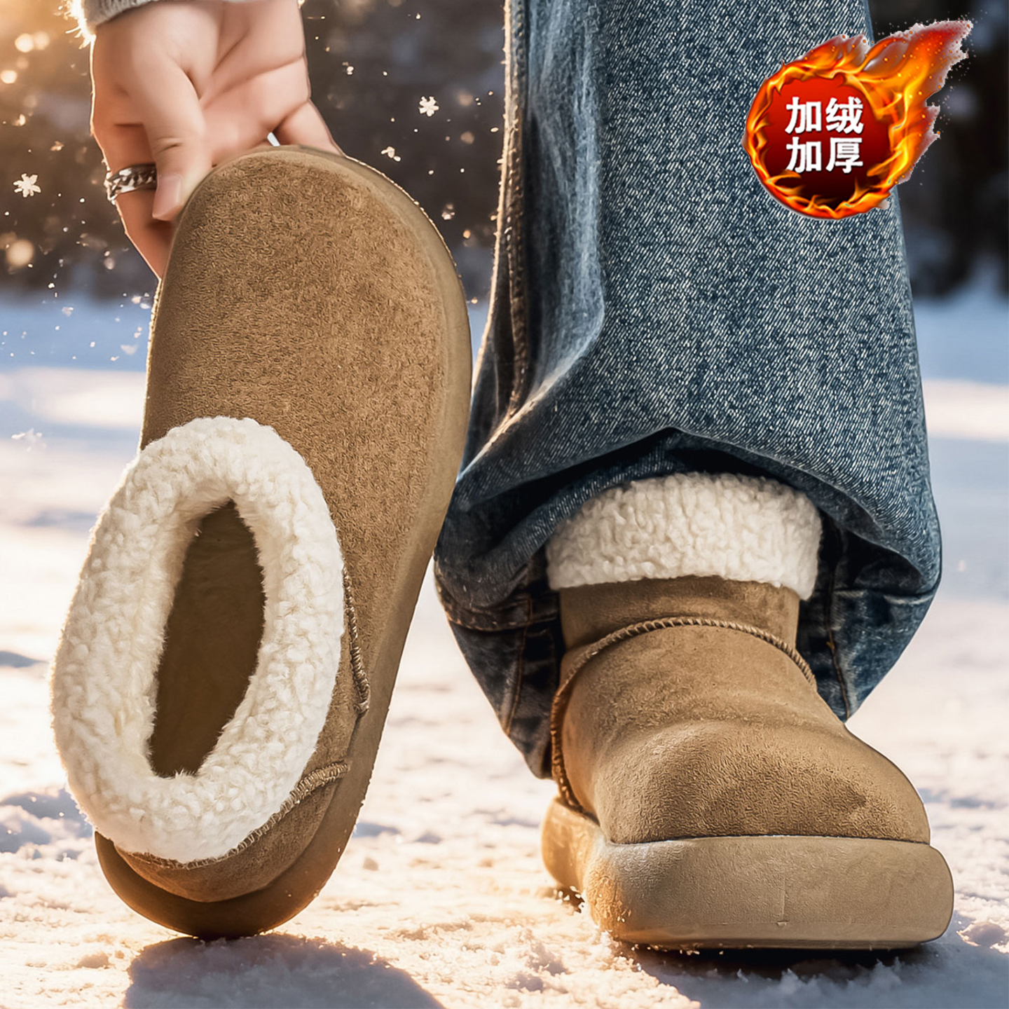 【官方旗舰店】勃肯雪地靴男防滑