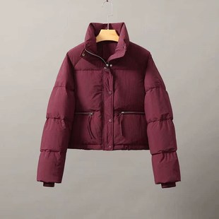 百搭韓版 反季 新款 棉服女k短款 立領(lǐng)小個子加厚面包服棉衣外套潮