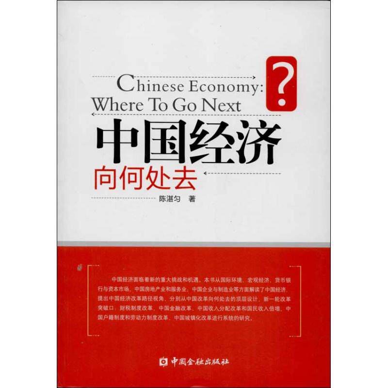 正版中国经济向何处去陈湛匀著