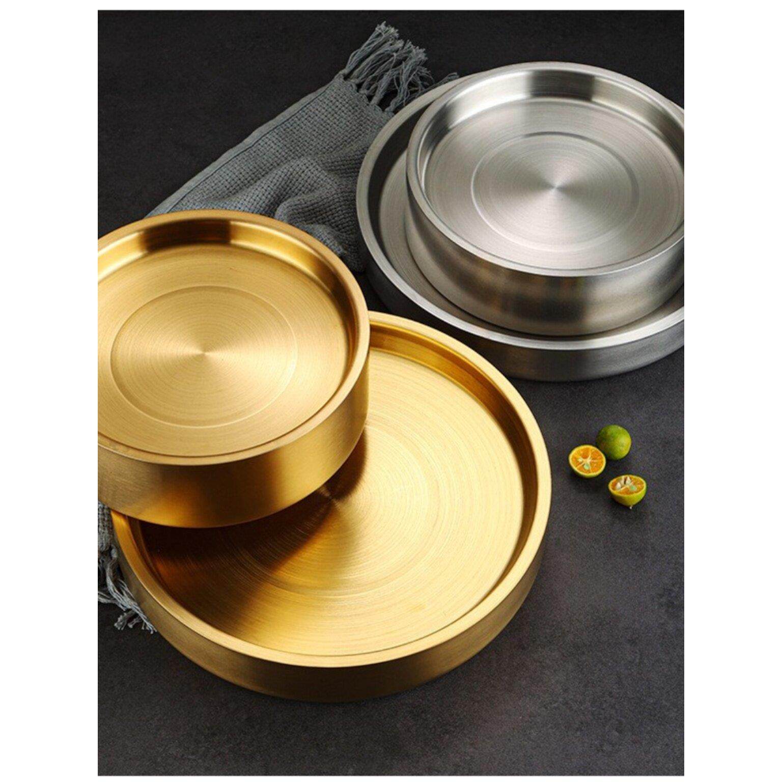 304不锈钢双层冰盘寿司盘日式海鲜冰镇注水三文鱼盘子鱼生刺身盘