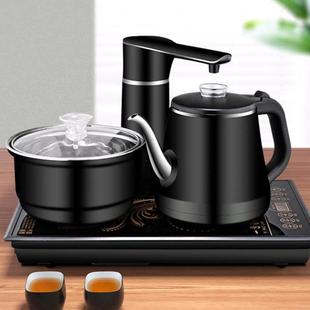 23x37电茶炉嵌入式 超薄防干烧水壶电热家用茶台自动顶部上水双层
