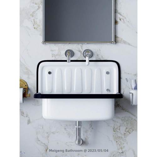 出口搪瓷覆古工业风格阁楼个性化商业酒吧餐厅小壁挂式洗手盆