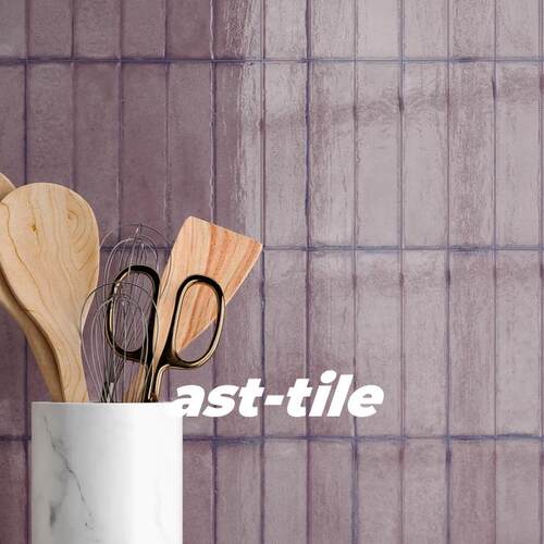 Asttile复古渐变厨房浴室卫生间背景墙吧台长条墙砖地砖紫色