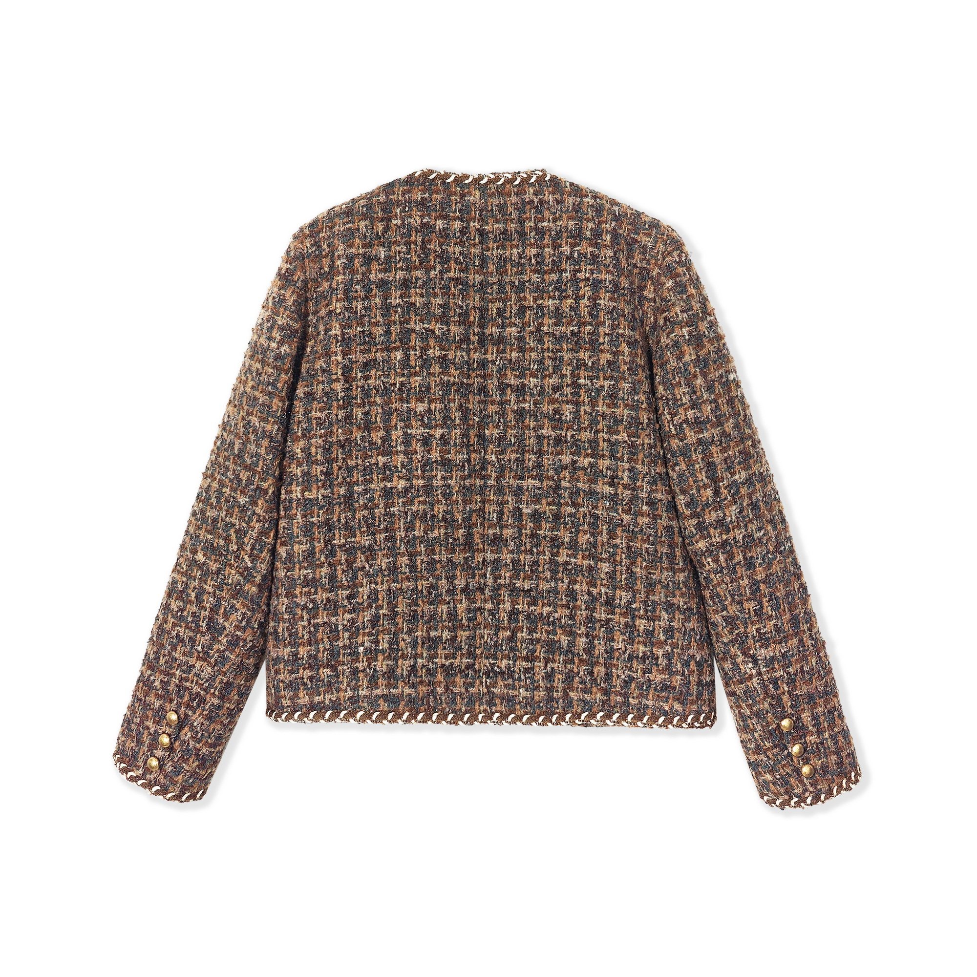 【百补官方直播】法式气质高级感圆领小香风羽绒服#70629