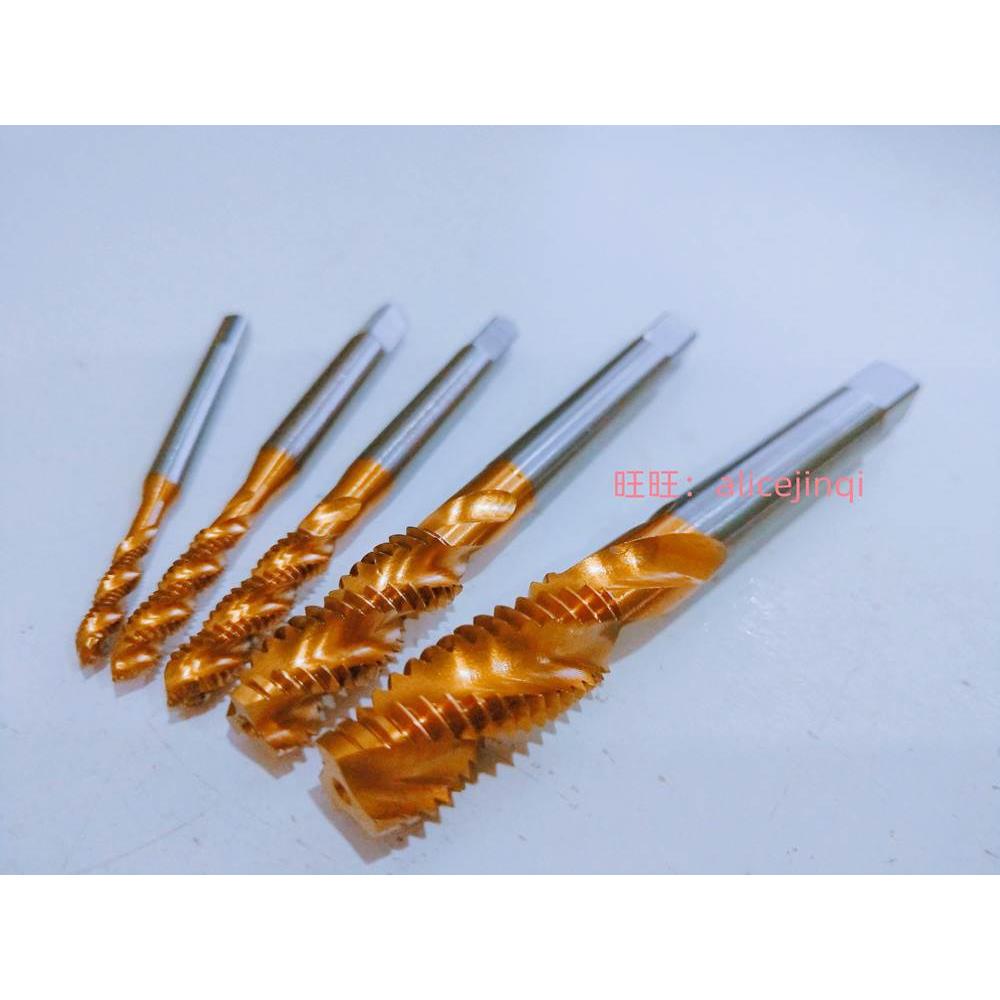 不锈钢用含钴镀钛螺旋丝攻锥M2M2.5M3M3.5M4M5M6M7M8M10*0.5*0.75