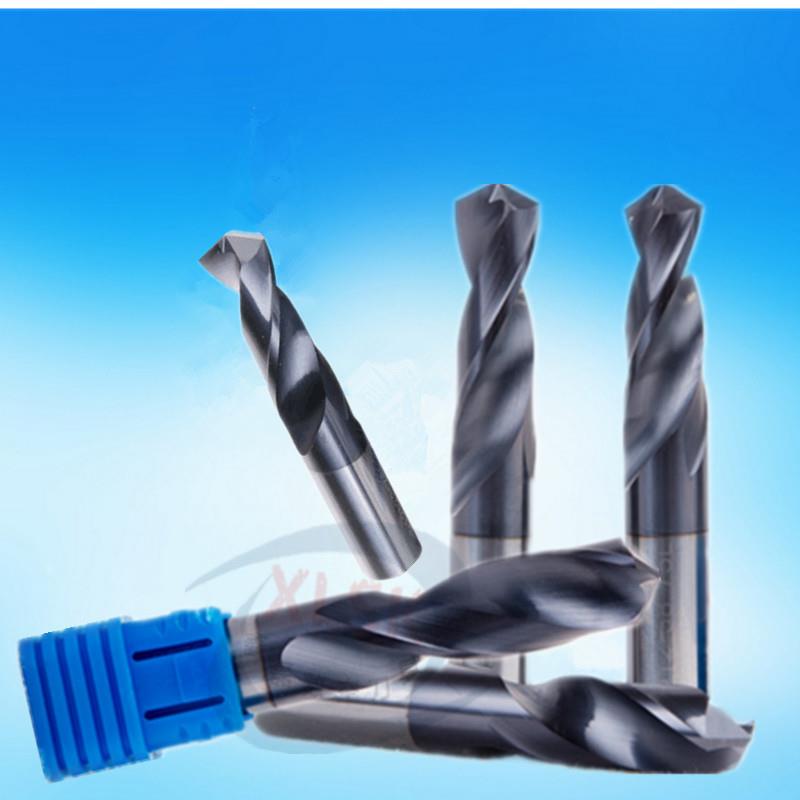 钨钢合金涂层麻花钻头高硬度进口硬质合金直柄钻咀涂层钻头1-11mm