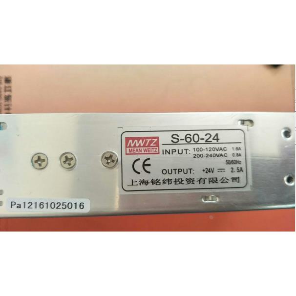 上海铭纬投资开关电源S-60-12V 5A S-60-24V 2.5A MS-60-24