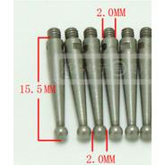 百分表千分表测微计高度规M2.0*L20.5*D2.0白钢球头2.0螺纹测头