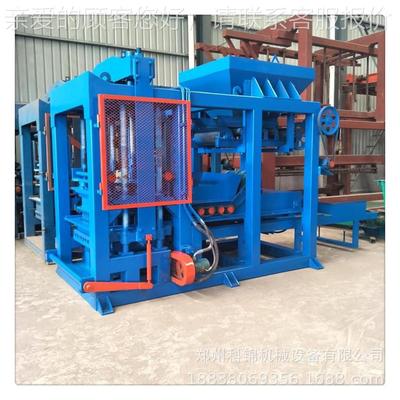 水块泥混凝土砌机六棱色彩路面成型QT4-15型矸制砖机煤石免烧砖机