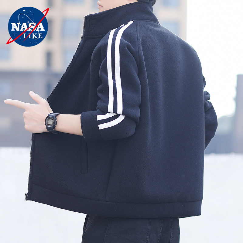 NASA摇粒绒外套男抓绒衣
