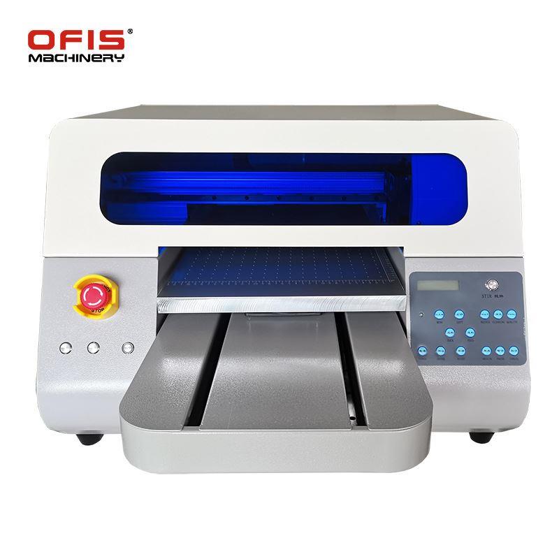 A3数码印刷机双喷头白墨循环智能变滴防水耐刮UV平板打印机厂家