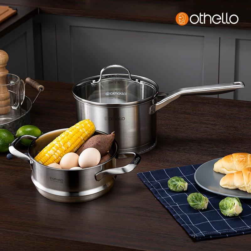 德国欧德罗不锈钢小奶锅不沾雪平锅宝宝辅食锅泡面锅小煮泡面锅子