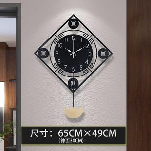 饰个性 新中式 时钟创意中国风挂墙装 挂钟客厅家用时尚 钟表 现代挂式