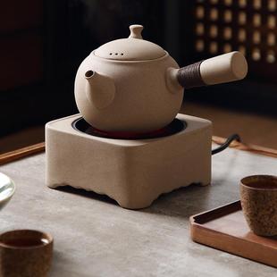 迷你小型茶炉侧把陶壶煮茶壶烧茶壶电热家用陶瓷 电陶炉煮茶器套装