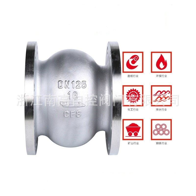 不锈钢消声止回阀HC41X-10/16P 法兰球墨铸铁材质