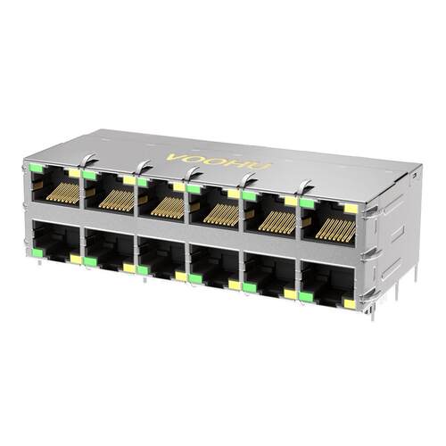 SYT26Q042DB2A4D068千兆rj45十二口带led2x6双层带弹片