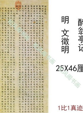 文徵明小楷醉翁亭记复古书法字画