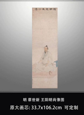 11明蔡世新王阳明肖像图人物画艺
