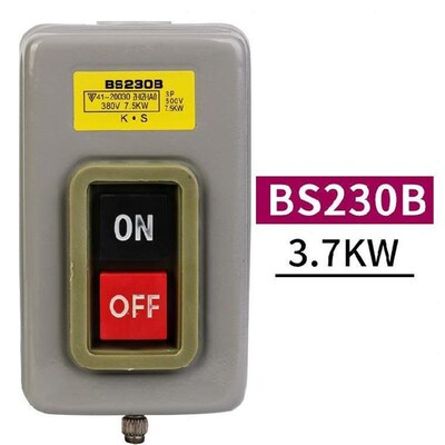 押扣启动开关BS230B 216B 211B 380V 7.5KW 三相动力压扣按钮开关