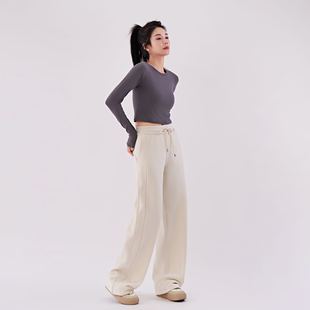 子宽松秋冬休闲运动长裤 lulu平替加绒阔腿裤 2025加厚裤 卫裤 女冬季