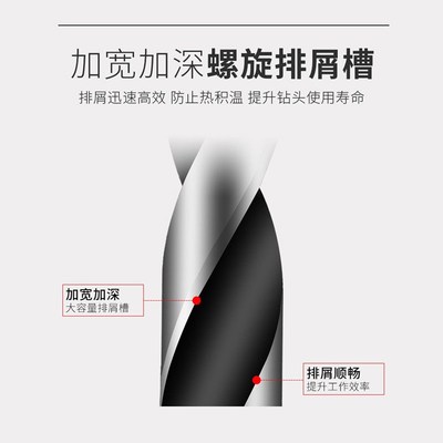 热销一体式 强力1/4六角柄三尖定位麻花钻头角铁不锈钢钻头超短型